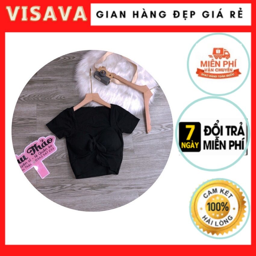 Áo Kiểu Nữ Croptop Thun Borip Thắt Nơ Có Mút Ngực Nhiều Màu [hình thật 100%] Mẫu Mới Siêu Thời Trang 2021_Hàng