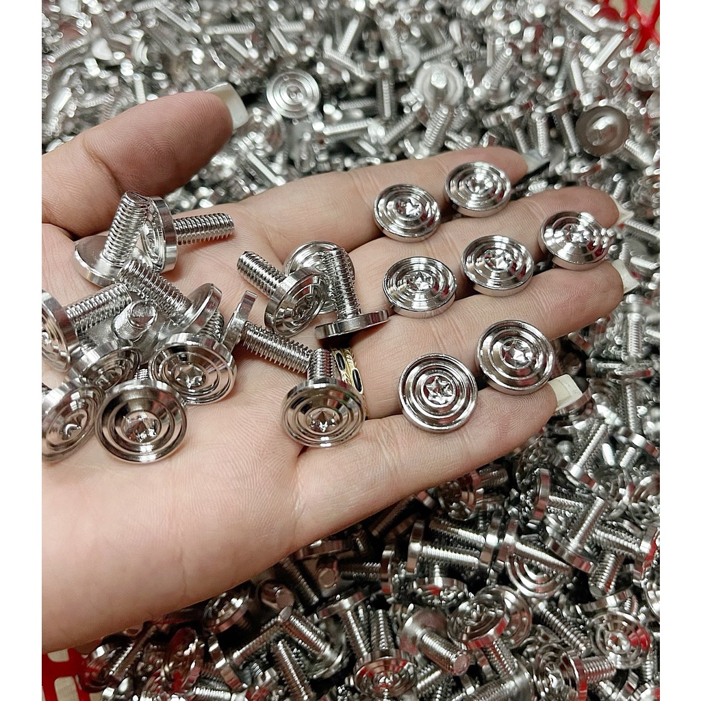 Ốc Inox Dù V2 Đầu Lục Giác Bông 5Li 6Li 8Li Mẫu Thái