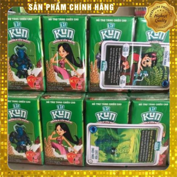 Thùng 48 hộp 110ml sữa Kun socola/kem dâu/nho/cam/trái cây/có đường