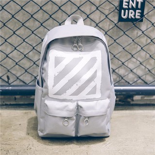 Balo Off White Brushed Diagonals Backpack