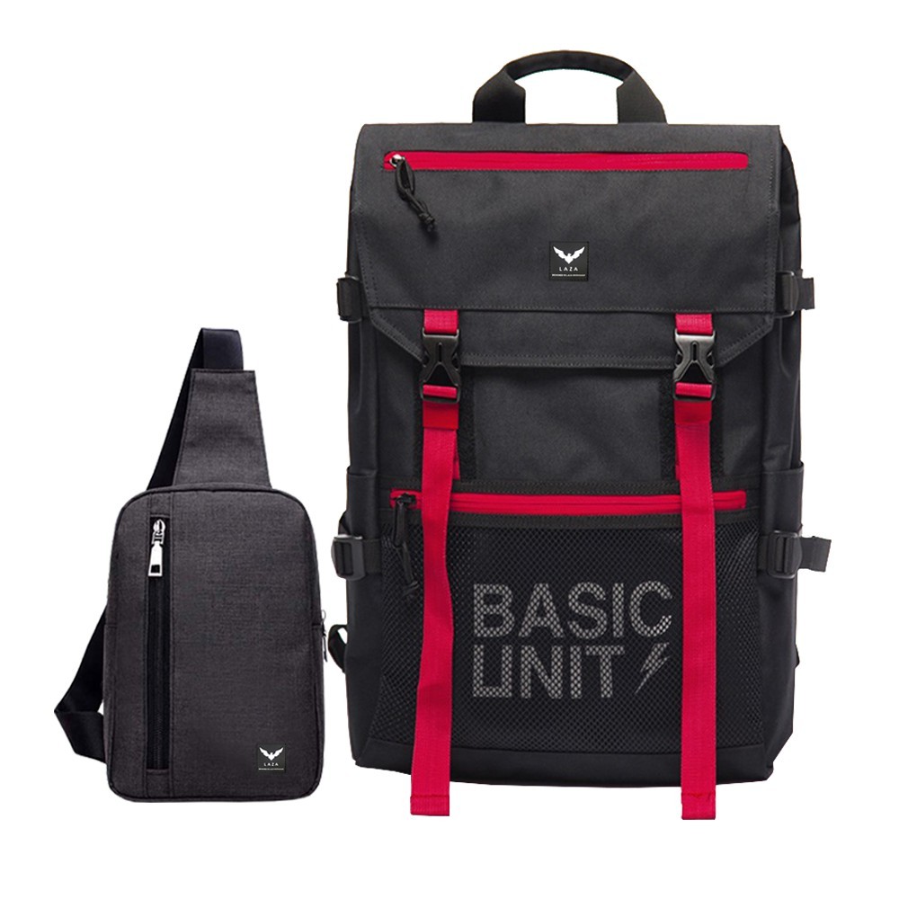 Combo Balo Nam thời trang LAZA BL454 Đen và Túi đeo chéo TX361 Đen
