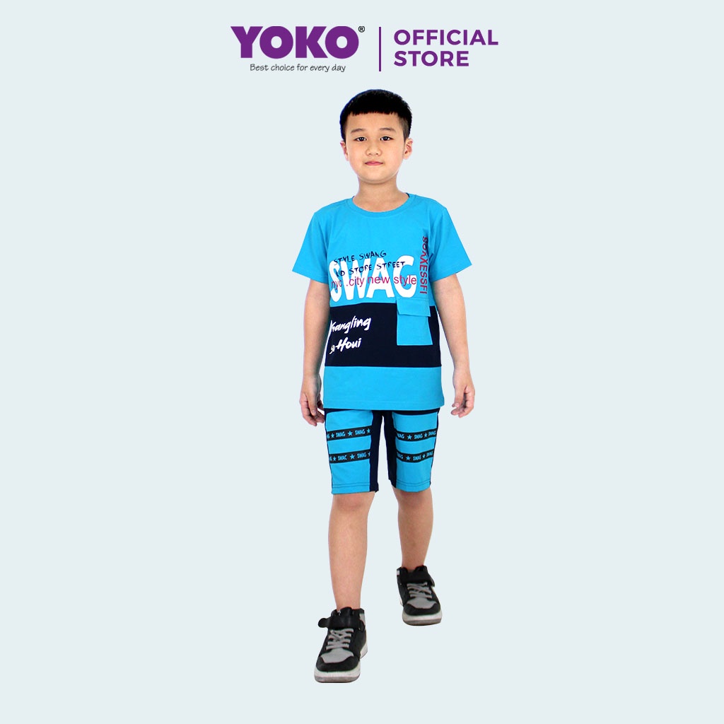 Bộ Quần Áo Thun Tay Ngắn Bé Trai (6-9 Tuổi) YOKO KID'S FASHION 21073T