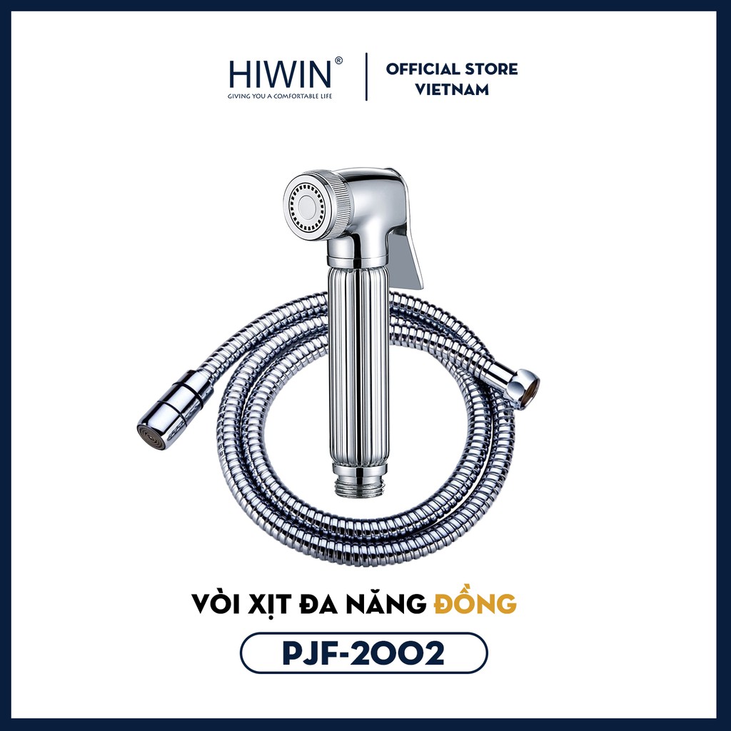 Bộ vòi xịt vệ sinh đa năng đồng mạ crom Hiwin PJF-2002