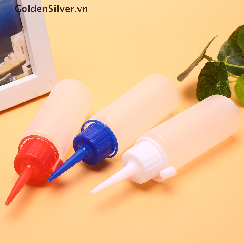 Chai Nhựa 60ml Màu Vàng Trong Suốt Có Nắp Đậy Để Đựng Keo Dán Nghệ Thuật