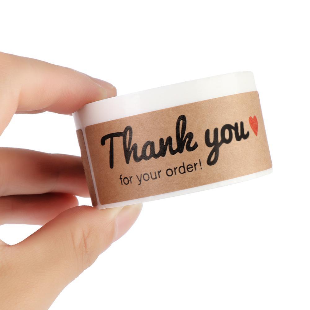 ORIENTLII Cuộn 120 Nhãn Dán 3x1 Inch In Chữ Thank You For Your Order