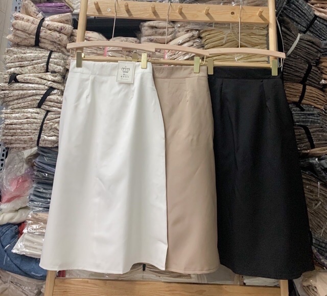 Chân váy trơn dài Ulzzang