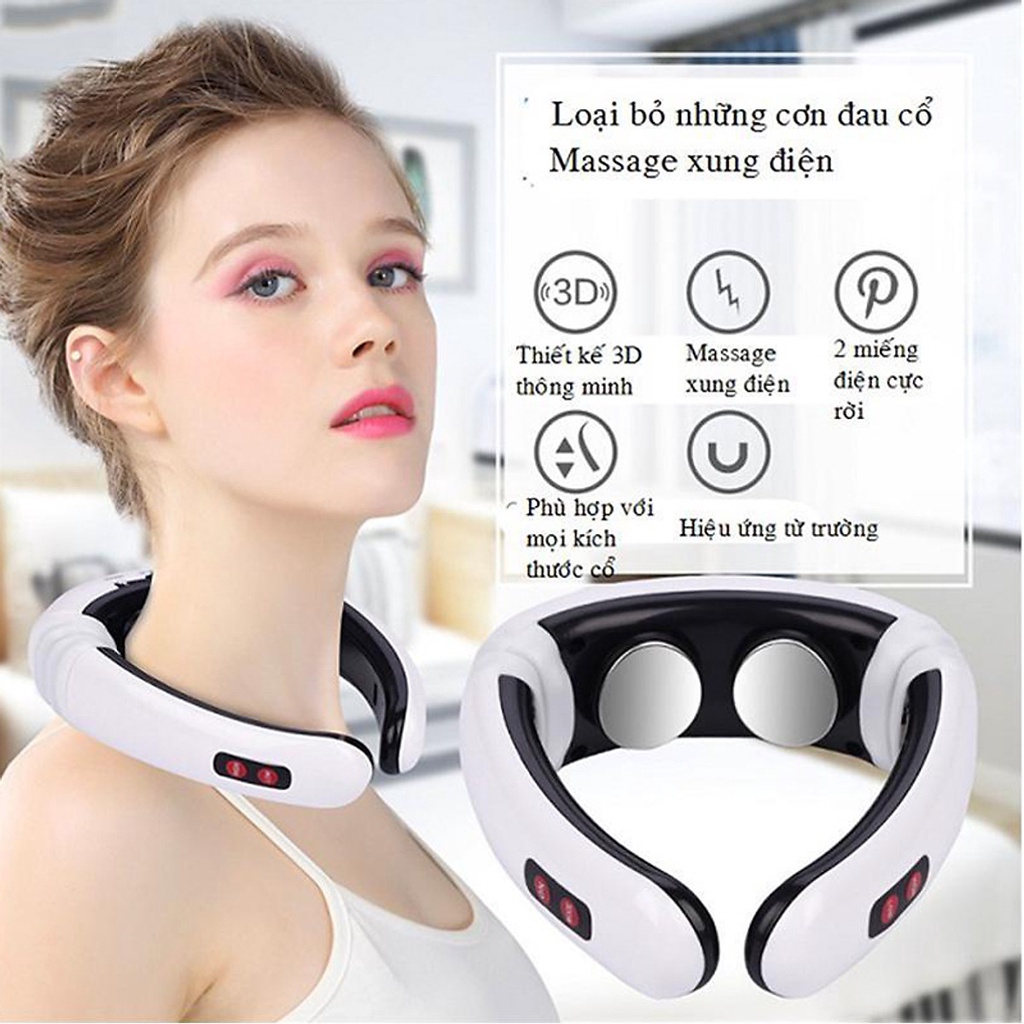 Máy massage cổ vai gáy NECK MASSAGER KL-5830, 6 cấp độ rung giảm đau mỏi hiệu quả | TM039