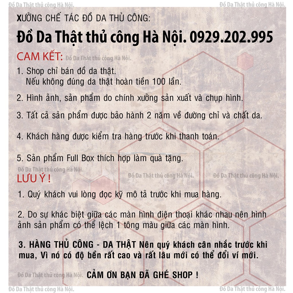 [Ví Da BÒ Thật 100%] VÍ DA NAM HANDMADE ,Ví Ngang MiNi, ví nam làm quà tặng, FULL HỘP