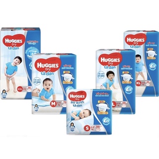 (Mẫu mới) Bỉm Huggies Dán M76, L68, XL62, XXL56 Hàng nhật giá chất