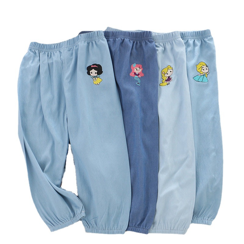 Quần Legging Denim Kiểu Công Chúa Cho Bé Gái 2-8 Tuổi