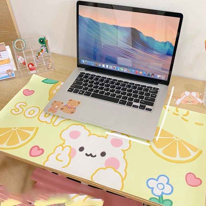 Bàn Lót Chuột Anime Cỡ Lớn Genshin VikiTech Cute Dễ Thương Hình Gấu Cún Con Chống Trơn Trượt Rê Mượt Mà Siêu Nhạy