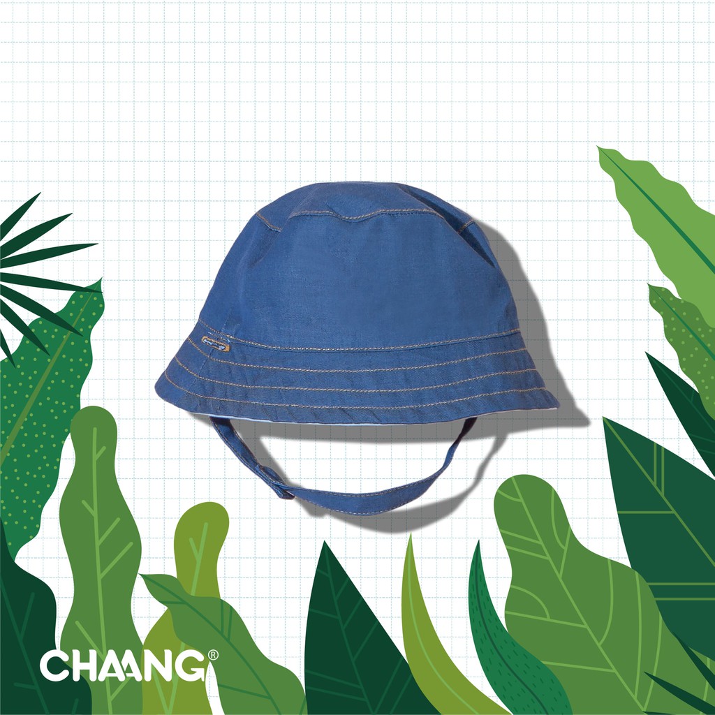 Mũ vành hai mặt CHAANG summer xanh đậm