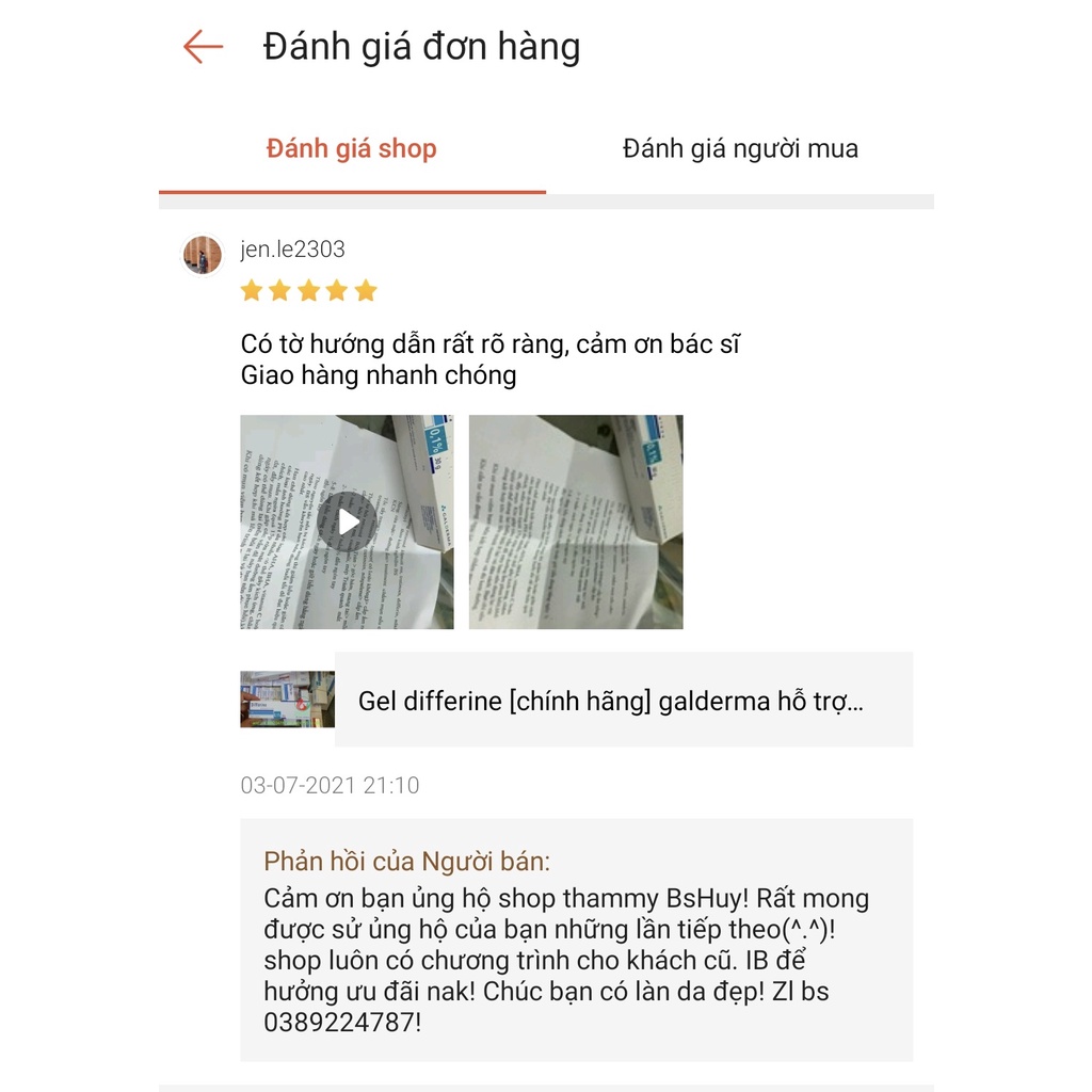 gel adaferin chính hãng galderma chứa adapalene 0.1 ( giống differin gel )