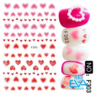 Miếng Dán Móng Tay 3D Nail Sticker Tráng Trí Hoạ Tiết Chủ Đề Tình Yêu F303