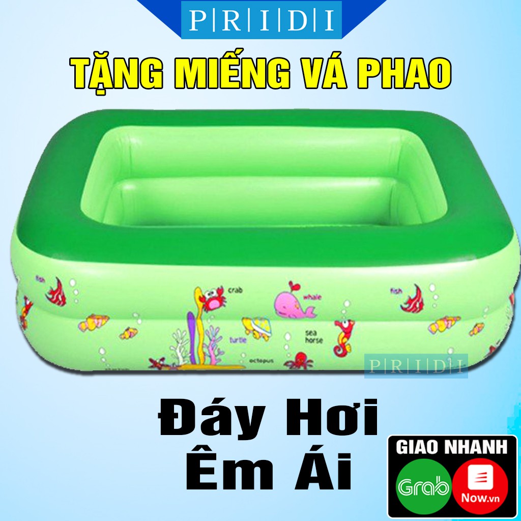 Hồ Bơi Cho Bé 2 Tầng 1m20 XANH LÁ Loại Dày - Bể Bơi Phao Bơi Cho Bé Tại Nhà PRIDI