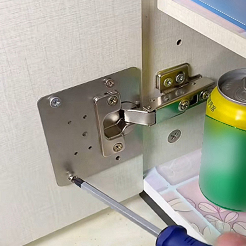 Bộ 1/3 tấm sửa bản lề có lỗ đinh bằng thép không gỉ cứng cho đồ nội thất cửa tủ các loại