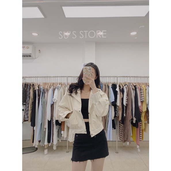 Chân váy thô chữ A viền tua rua 2 khuy CV205 SUSTORE