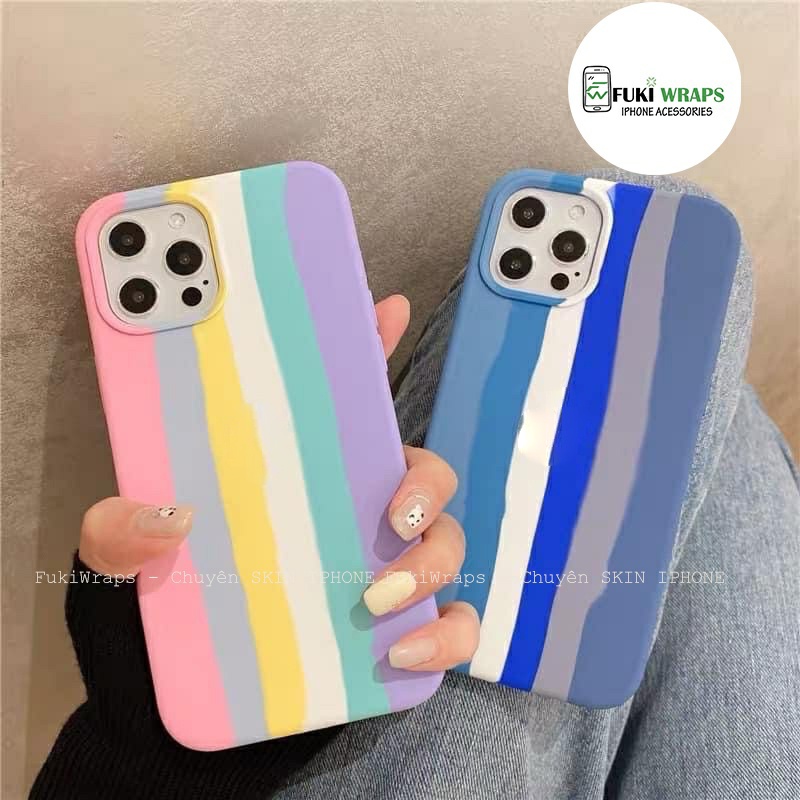 Ốp lưng Chống Bẩn cầu vồng Full Viền Dành Cho 6plus 7plus 8plus x xs xsmax 11 11pro 11promax XR FukiShop