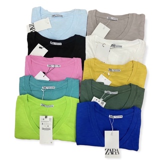Áo thun basic V cổ Tim ZR  cotton sượt organic