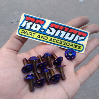 Bu Lông 6x15 Drat 10 Chiều Dài 15mm Màu Xanh Dương