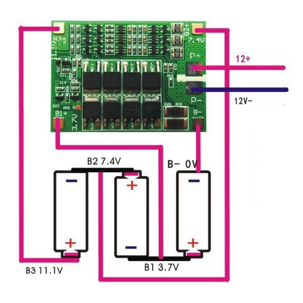 MẠCH 3S 12V Xả 20A / 40A CÓ CÂN BẰNG - DÙNG CHO MÁY KHOAN PIN