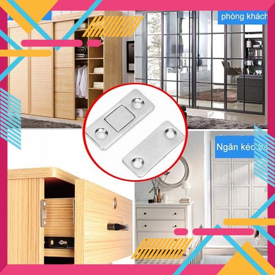 [5❤️][FREESHIP] BỘ CHỐT NAM CHÂM MINI CHO CỬA TỦ [HCM]
