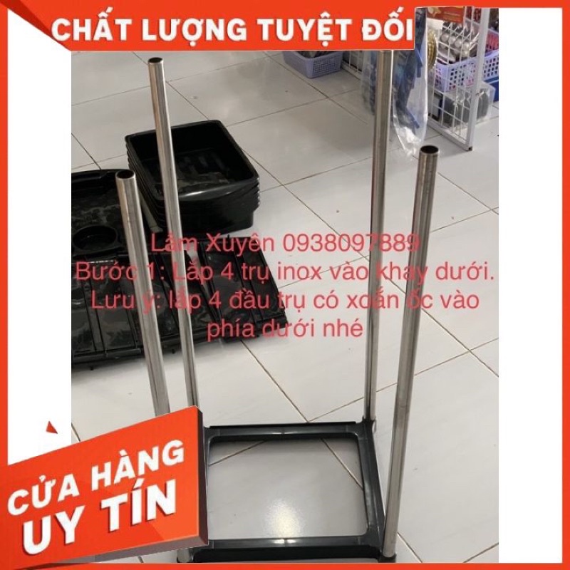 Xe đẩy làm tóc 5 tầng✨FREESHIP✨ xe đẩy salon màu đỏ đen, 5 hộc để đồ, nhựa cao cấp dễ lau chùi có bánh xe đi chuyển được