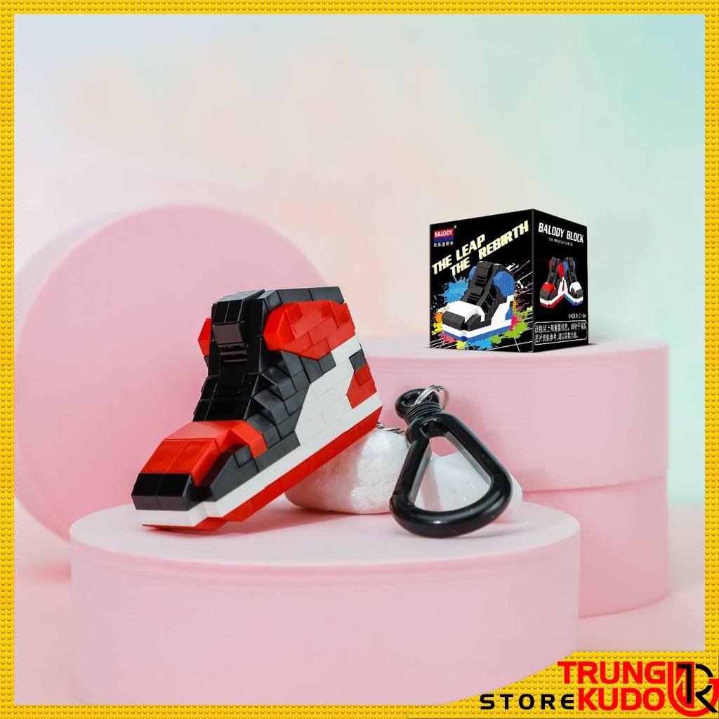 Mô hình Giày Móc Khóa dạng Đồ chơi xếp hình hình giày có móc treo dùng làm quà tặng bạn bè, đồ decor