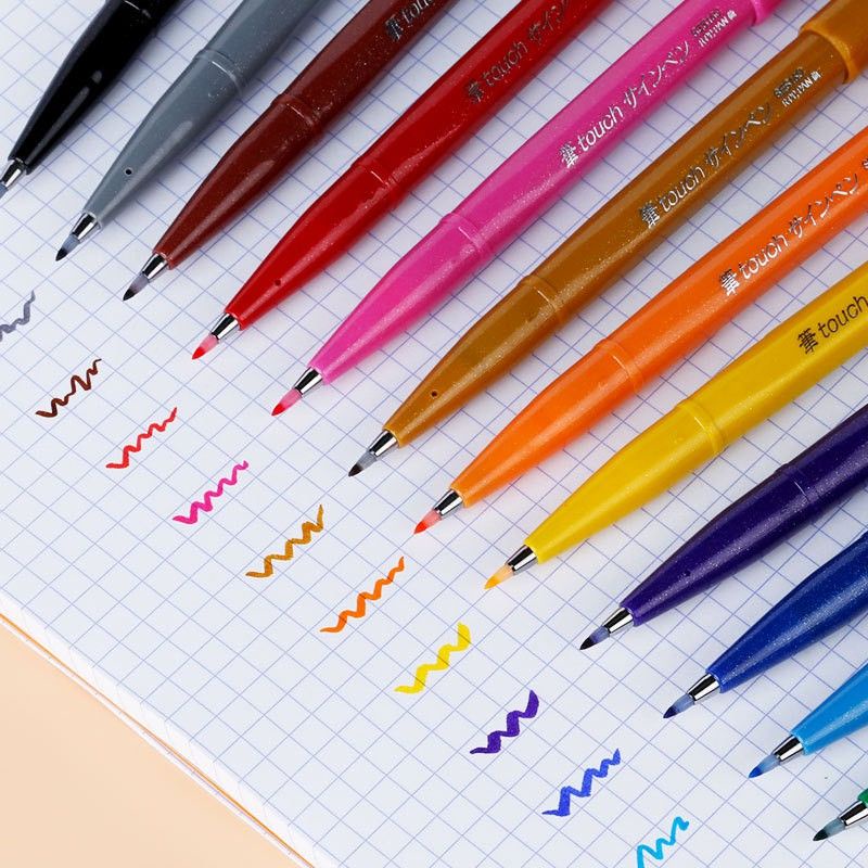 Bút lông viết thư pháp hiện đại Brush Pentel SES15 - Calligraphy Fude Touch Sign - bán lẻ theo màu