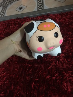 Heo đất  handmade bò sữa mặt da size M