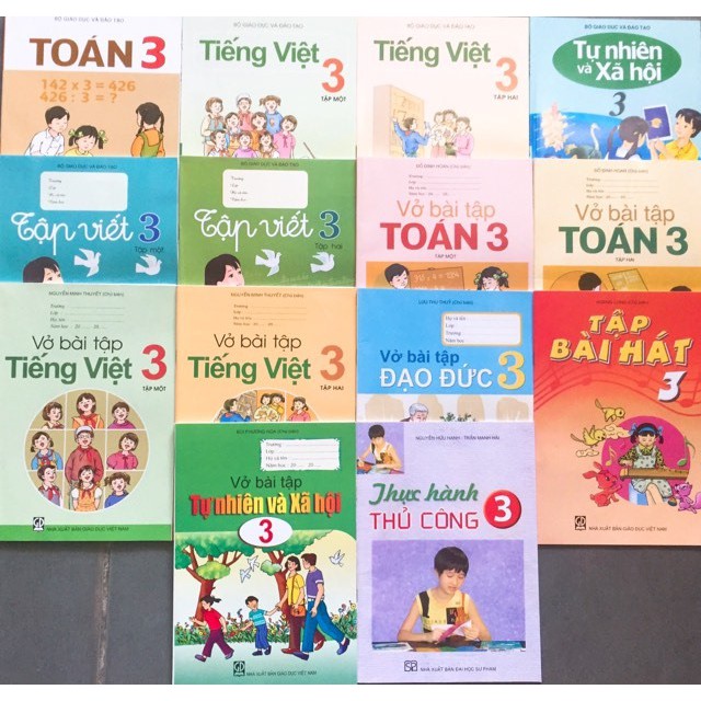 [Trọn bộ] Bộ sách giáo khoa lớp 3 + Sách vở bài tập lớp 3 (14 quyển)