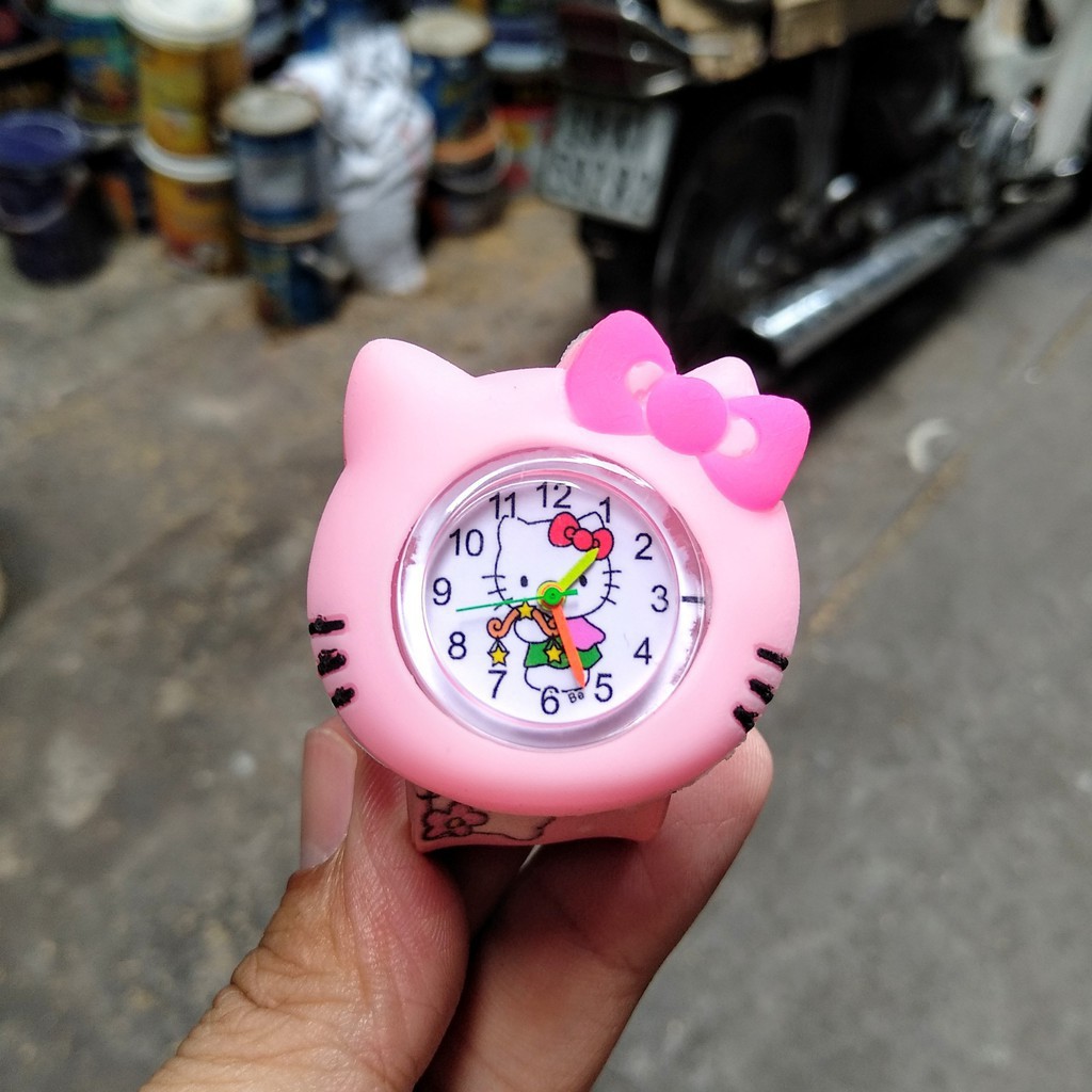 Đồng hồ đập tay Mèo Kitty cho em bé/trẻ em Cưng Xỉu