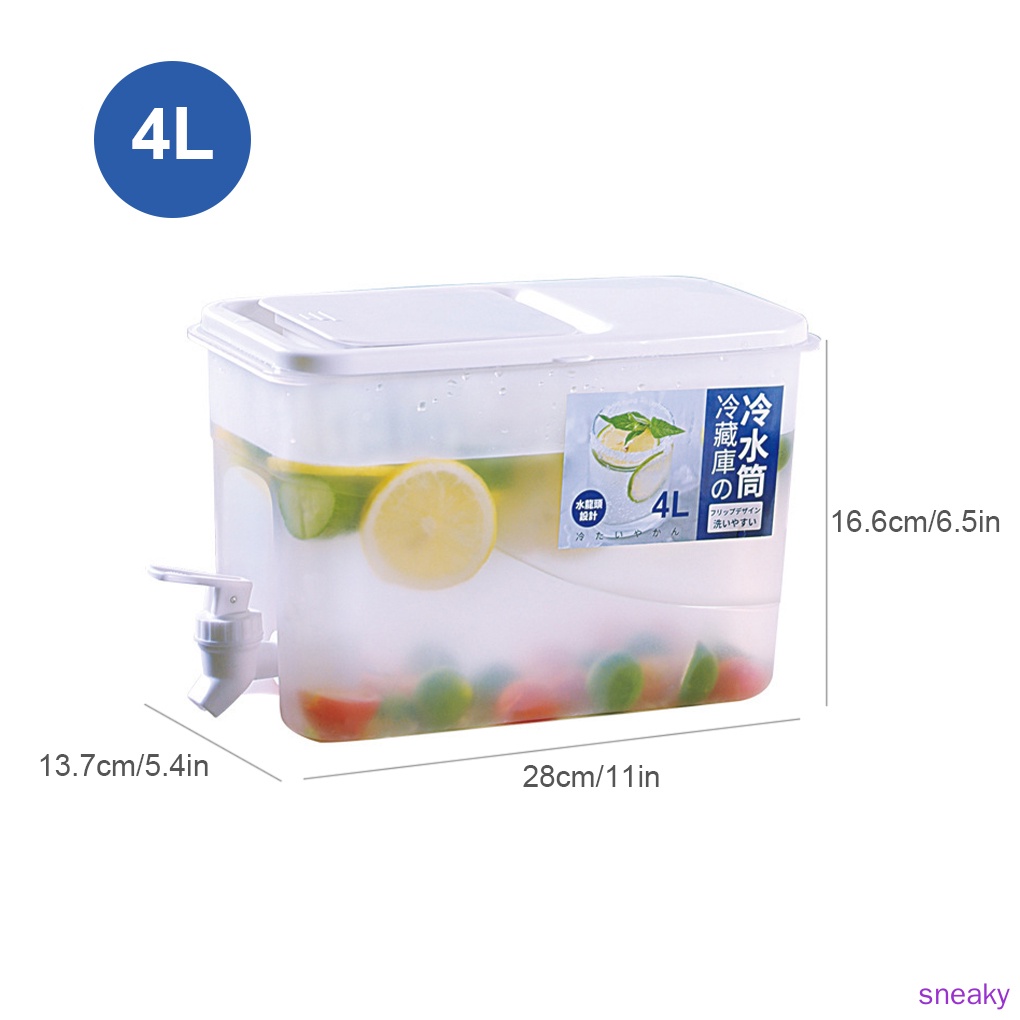 Thùng Đựng Nước Ép 4l Có Vòi Tiện Dụng Cho Tủ Lạnh