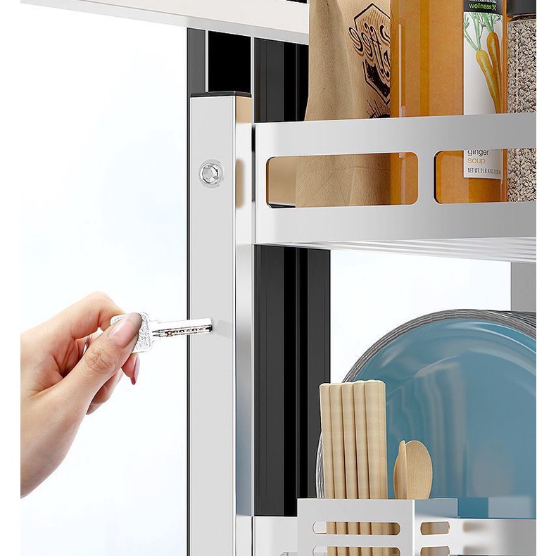 Kệ Chén Bát Thông Minh INOX 304 1 - 2 Tầng, Giá Đựng Bát Đĩa Kèm Các Phụ Kiện Tiện Ích Inox, Siêu Bền Siêu Đẹp MKS003