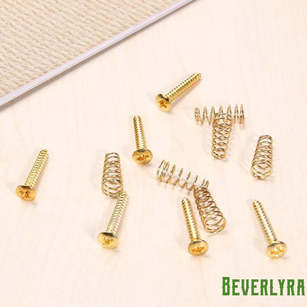6pcs Electric Guitar Single Coil Pickup Mount Height Screws with Springs