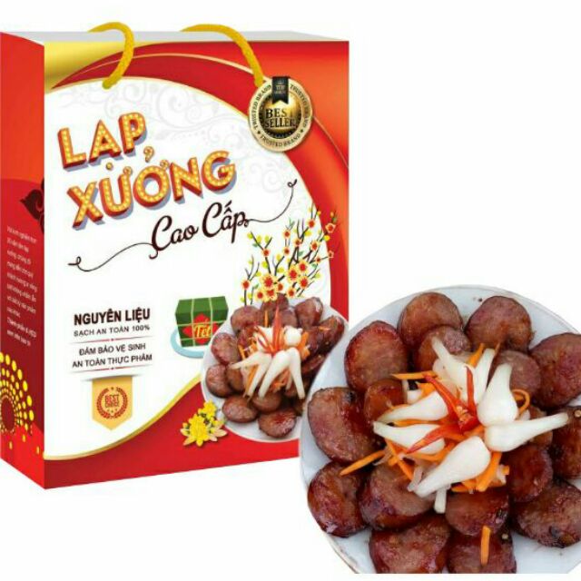 1KG LẠP XƯỞNG KHÔ BẾN TRE - loại tròn ngắn có tiêu