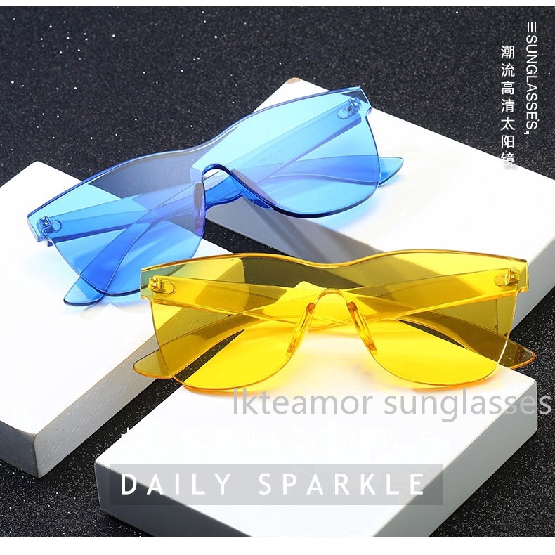 Kính mát vuông màu kẹo ngọt cho nam và nữ