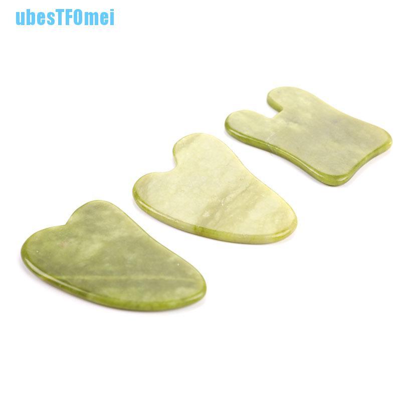 Tấm Cạo Guasha Bằng Ngọc Bích Tự Nhiên Mát Xa Mặt