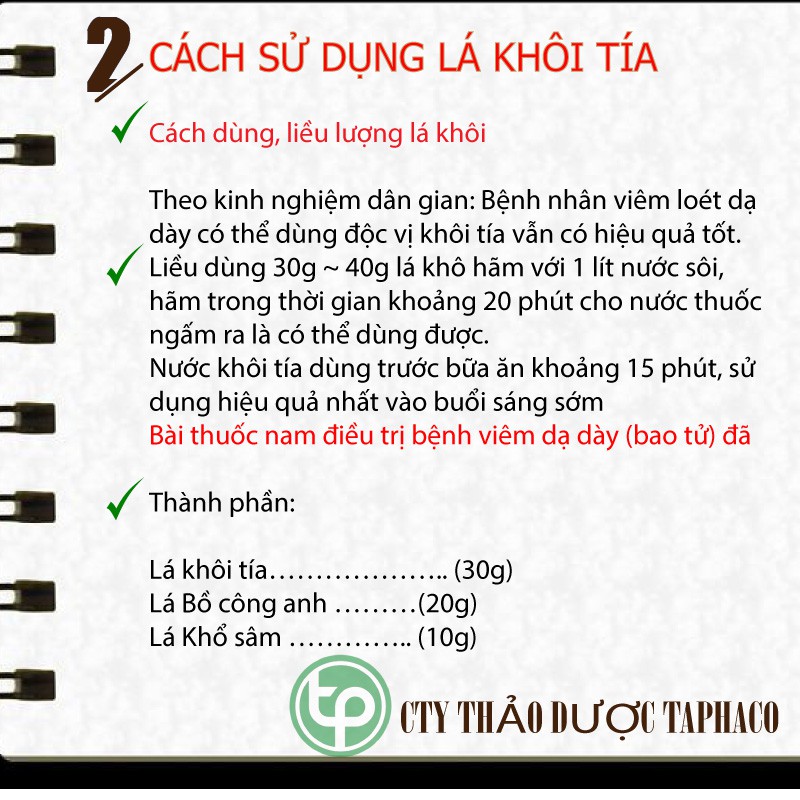Lá khôi tía khô - Thảo dược Tấn Phát