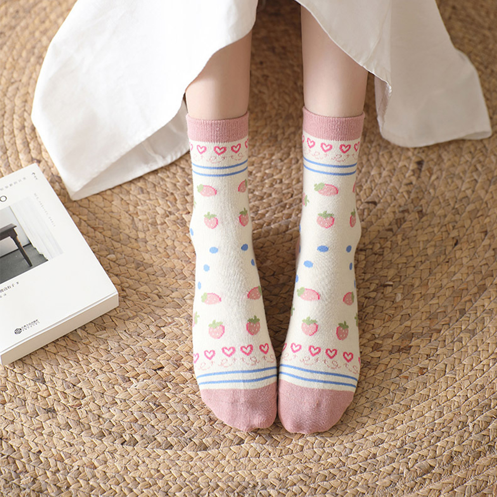 Vớ Cotton Thoáng Khí Họa Tiết Da Báo Thời Trang Cho Nữ