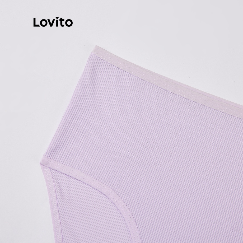 Quần lót Lovito thiết kế đơn giản tự nhiên L233L099 (màu mơ / đen / hồng / tím)