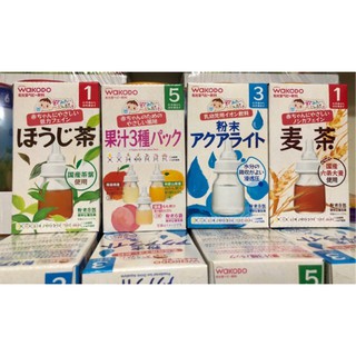 Trà Wakodo Nhật Bản cho bé vị hoa quả, điện giải , lúa mạch,trà xanh  ( date 2021)