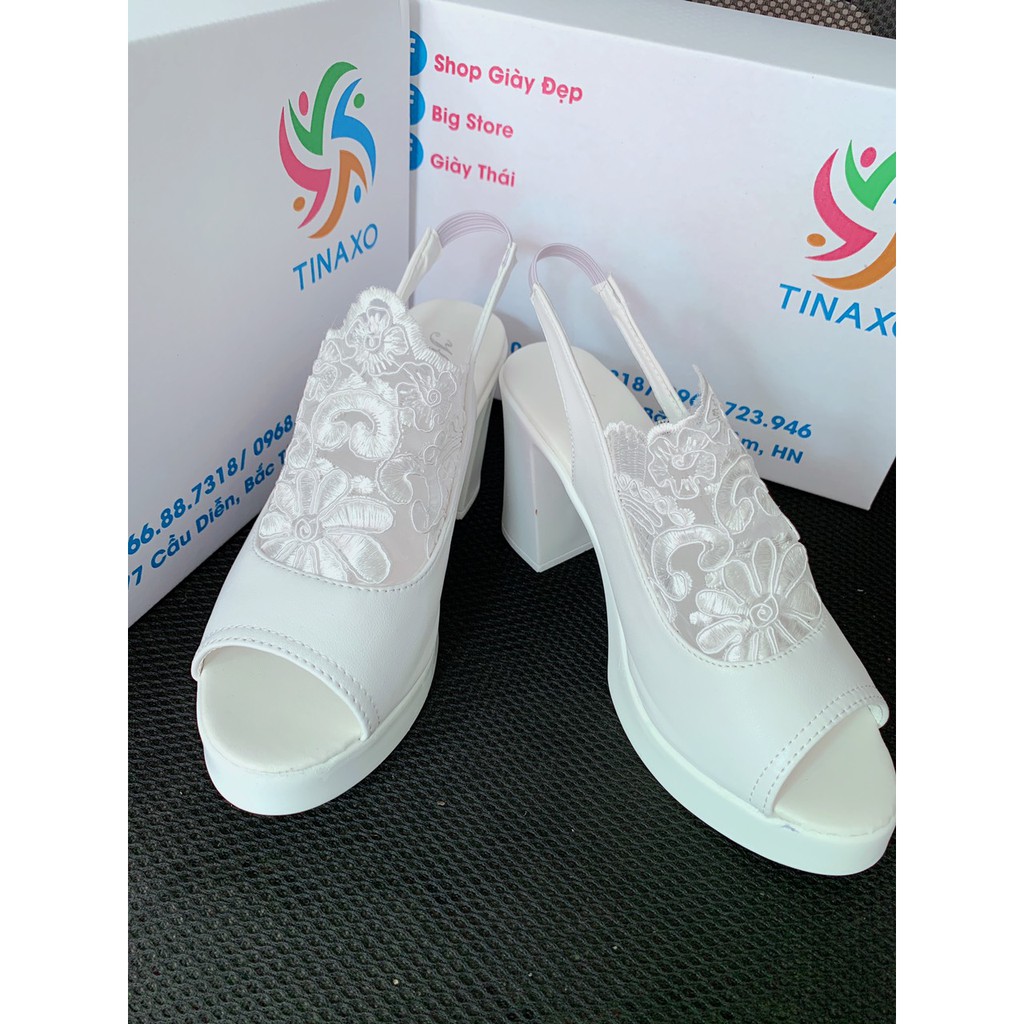 Giày da phối ren cao cấp thái lan GN23