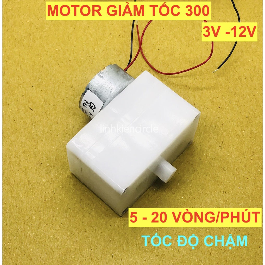 Motor mô tơ giảm tốc mini 300 3V - 12V tốc độ chậm 5 - 20 vòng chạy êm chất lượng cao - LK0331