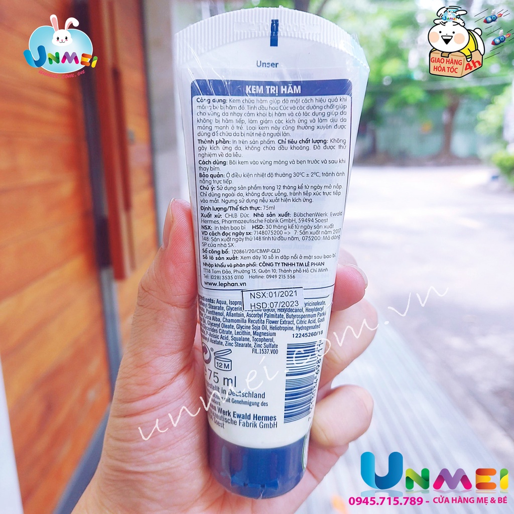 Kem Hăm cho Bé - Bộ Kem Chống Hăm Bubchen 150ml Và Kem Giảm Hăm Dưỡng Da Bubchen 75ml