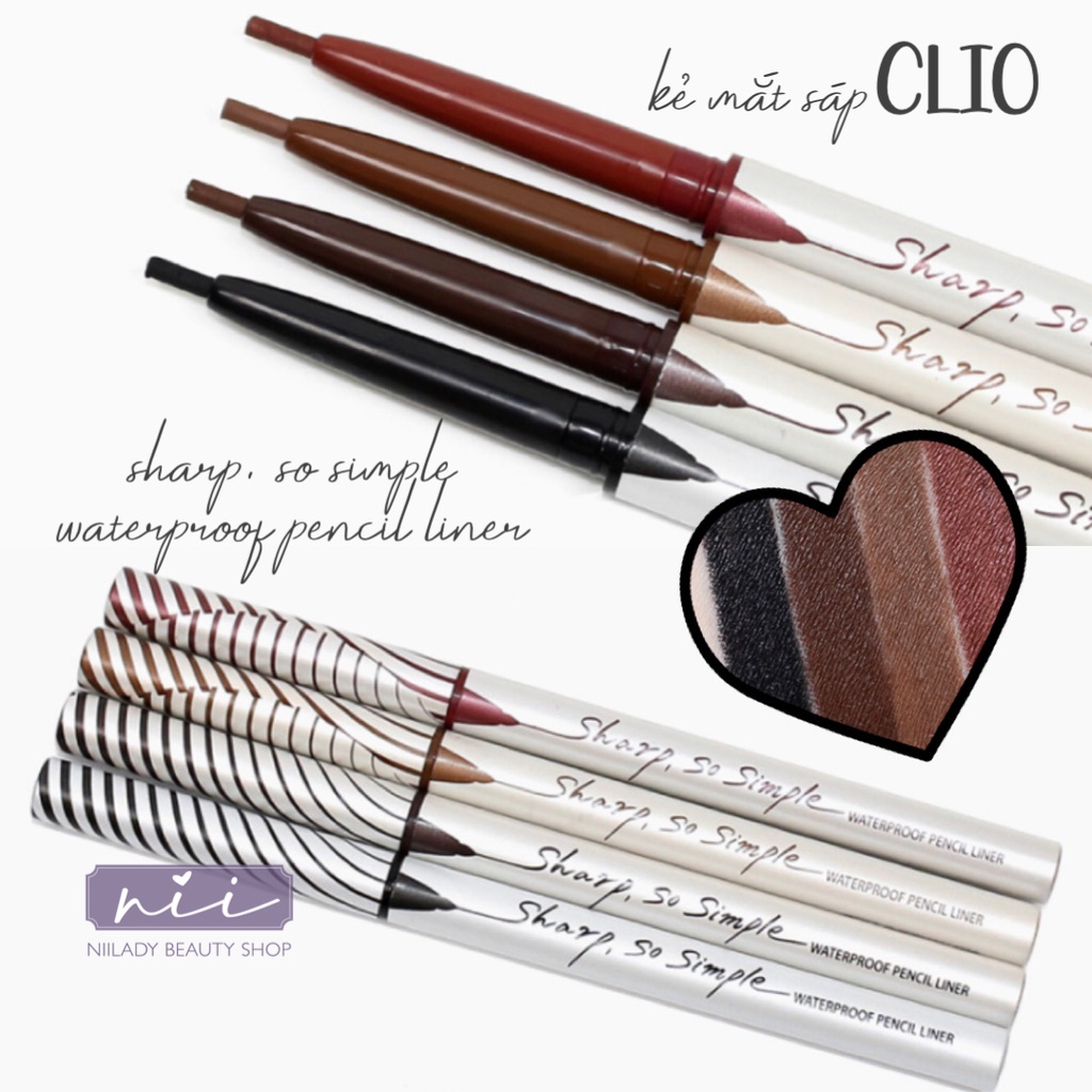 Kẻ mắt CLIO Sharp, So Simple Waterproof Pencil Liner