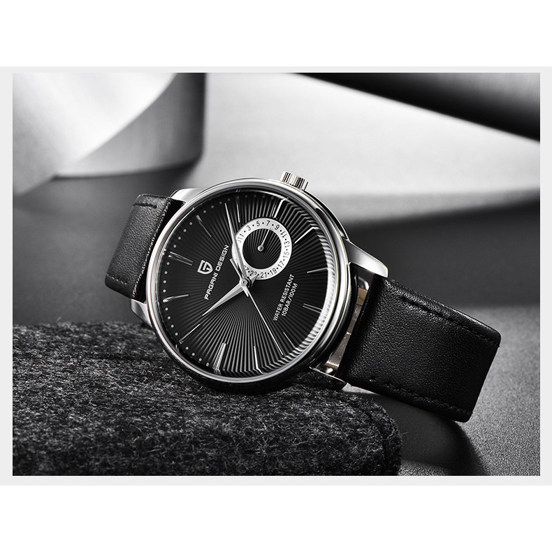 PAGANI DESIGN 1654 Đồng hồ nam thời trang / Máy Quartz Seiko VH65 chính hãng / Mặt kính Saphire / Dây da cao cấp
