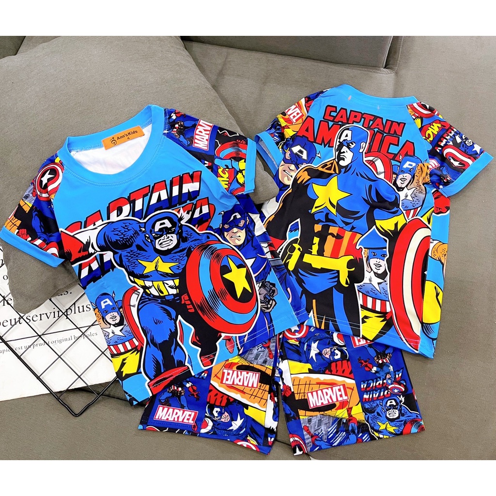 Đồ bộ bé trai size đại 22-40kg 11-12 tuổi vải thun lạnh 3D cao cấp Jennie kids J481