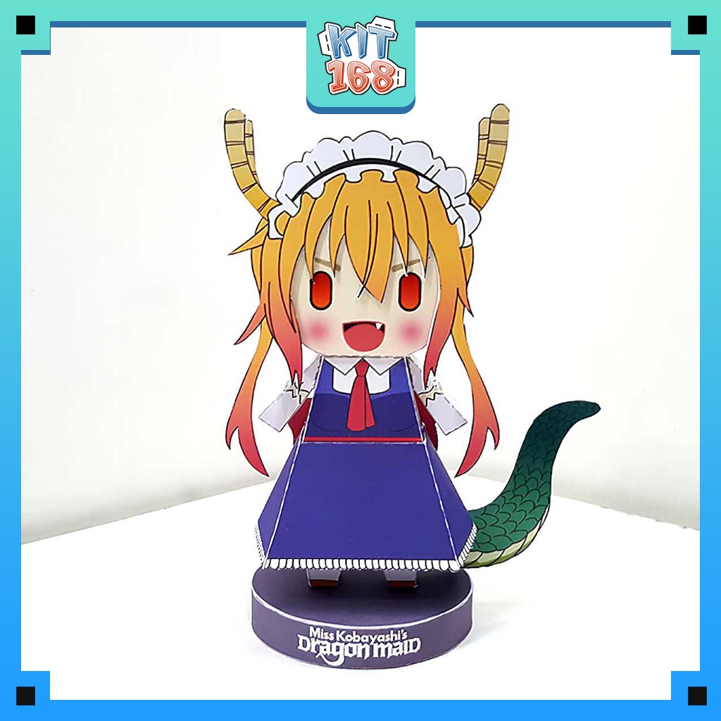 Mô hình giấy Anime Chibi Tohru - Cô hầu gái của tôi là Rồng (Dragon Maid)