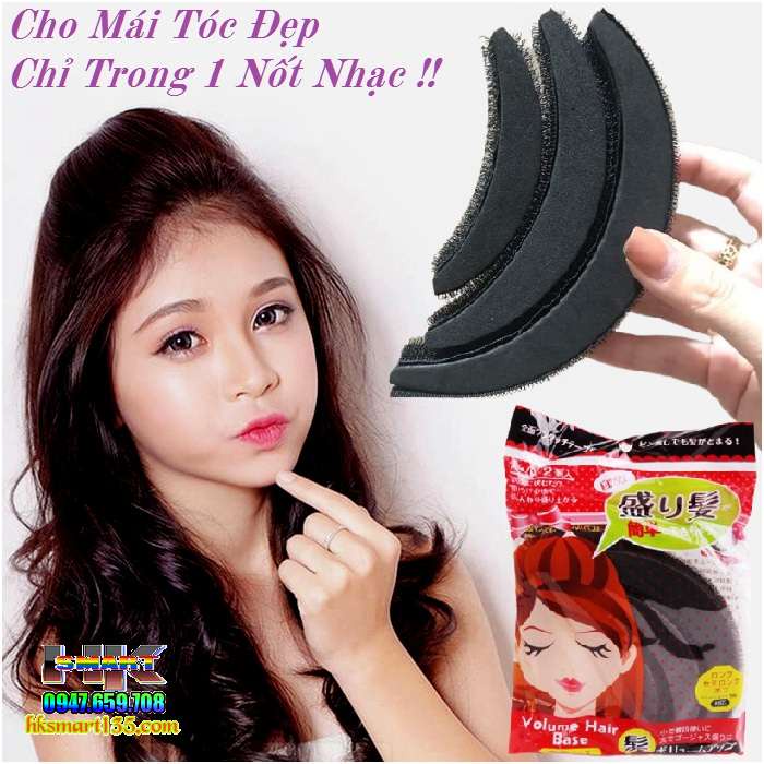 Set 3 Độn Mái Phồng Bằng Mút Và Độn Búi Tóc Cuộn Tròn ❤️LOẠI 1❤️